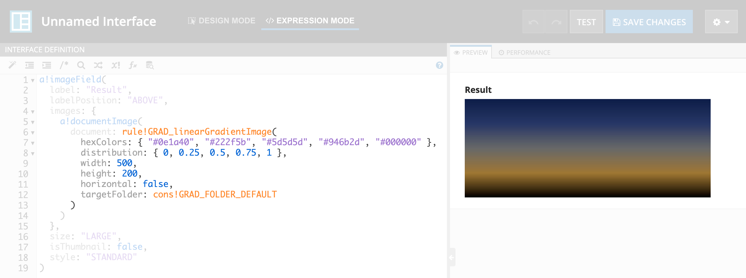 Expression example